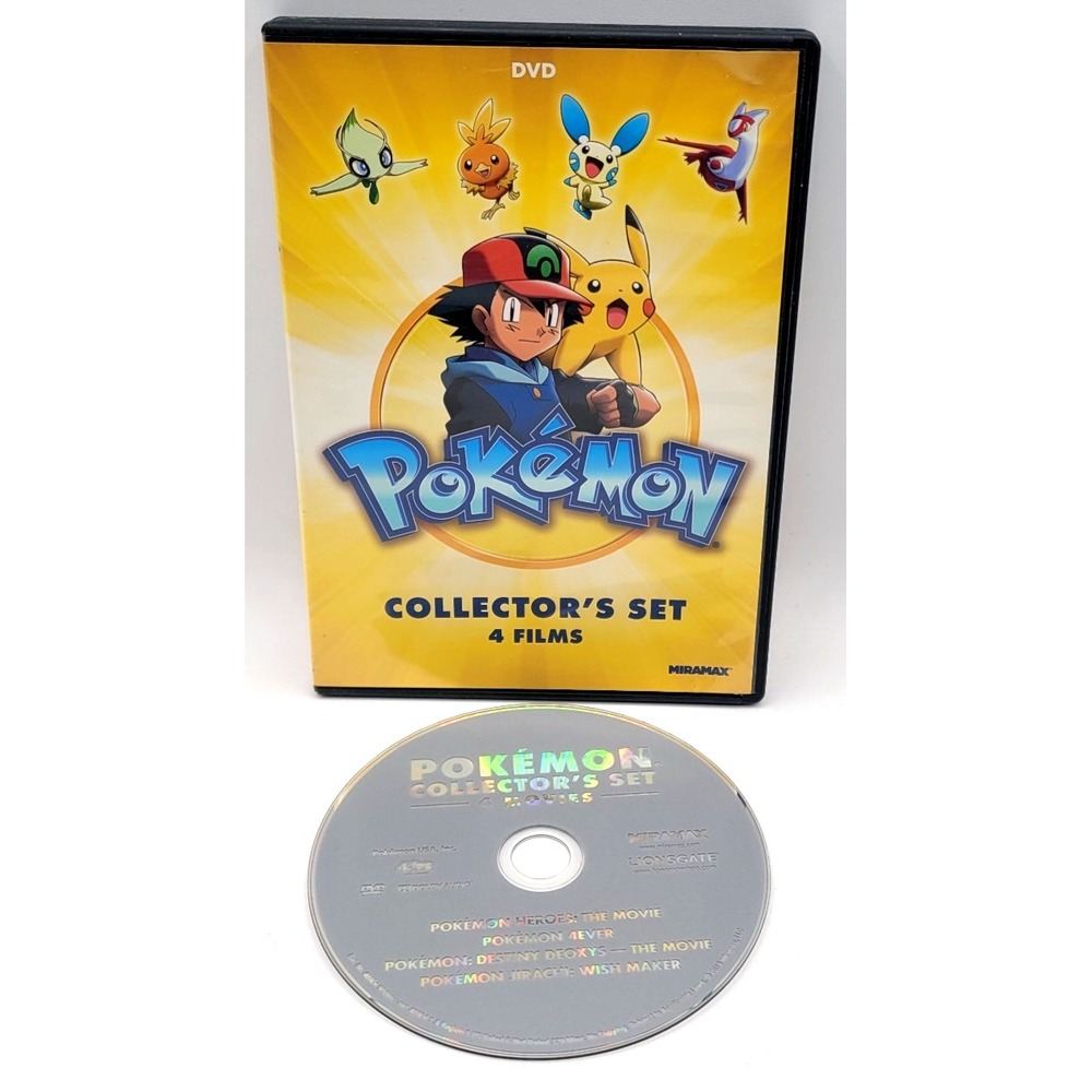 Pokemonβ Collectors Set 4 Film DVD Heroes 4Ever Destiny Deoxys Jirachi